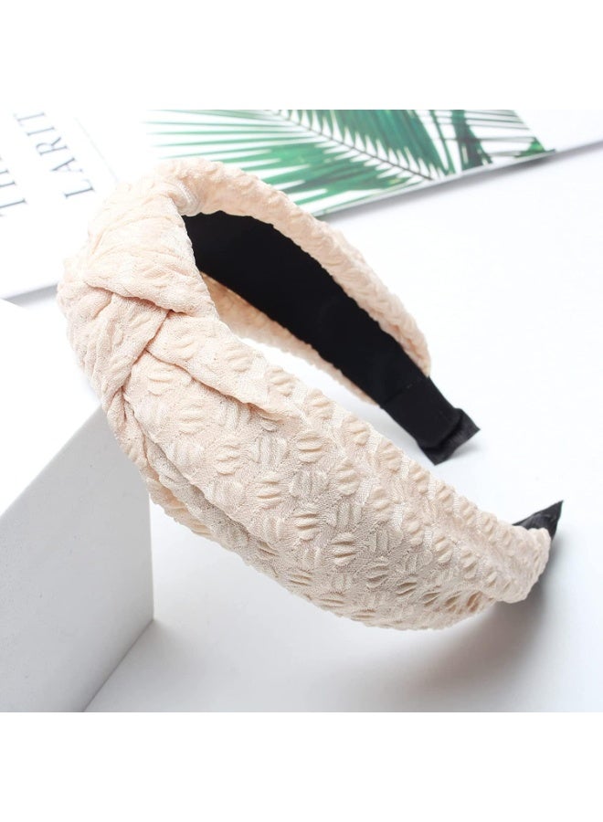 ChicAbode 3PK الأسود عقدة Headbands للنساء العصابات الشعر واسعة الدانتيل البني عدم الانزلاق موضة الشعر هوب الصلبة هيرباند للفتيات إكسسوارات الشعر - Image 4